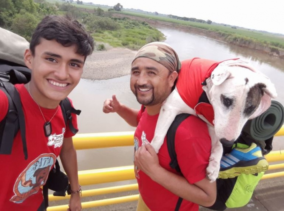 Dos ambientalistas y su perrita caminaron de Pasto a Bogotá para pedir un centro para animales 1