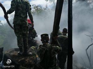 Incendio en la Séptima Brigada del Ejército 3