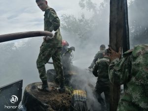 Incendio en la Séptima Brigada del Ejército 2