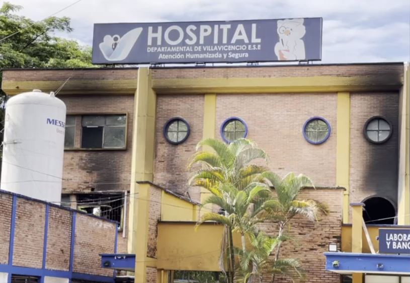 Tras incendio, no hay fecha de reapertura del Hospital de Villavicencio 1