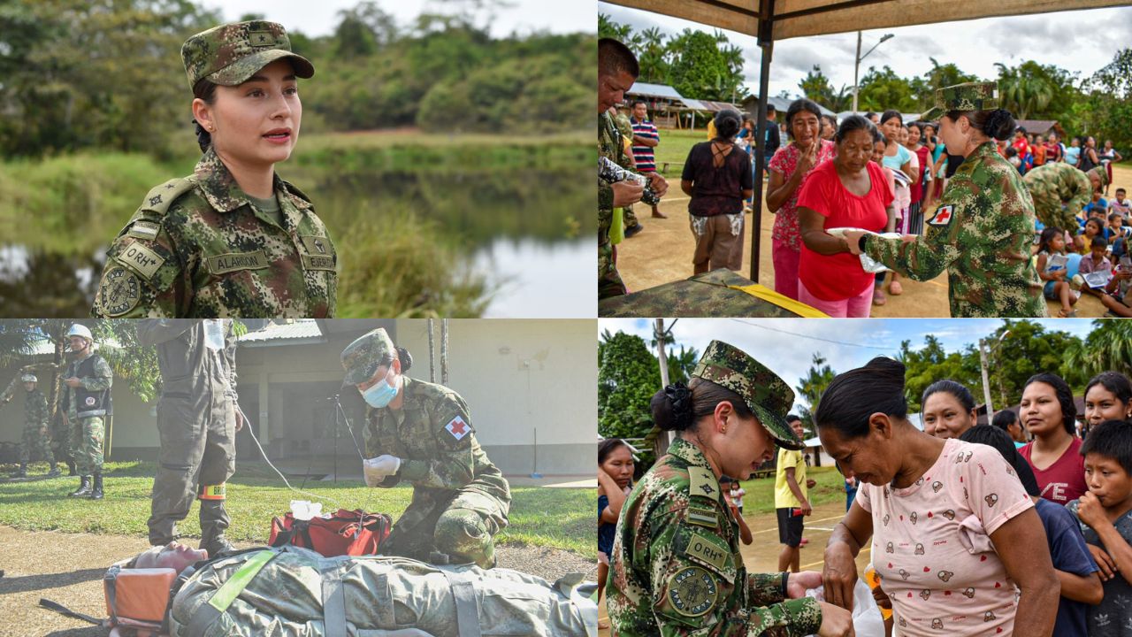 En medio de la selva una mujer militar vela por la salud de sus soldados 1