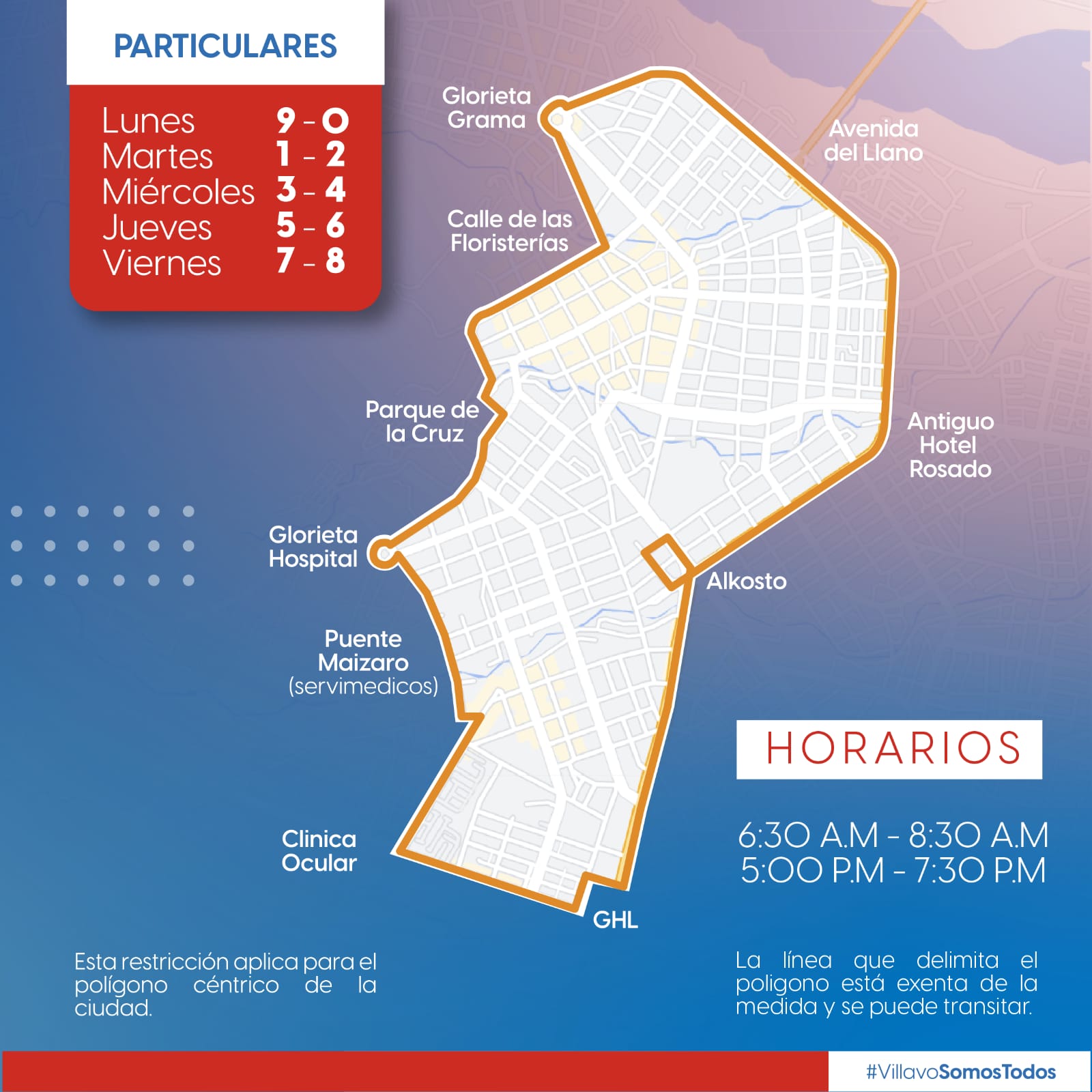 Pico y placa en Villavicencio: vuelve el polígono del centro 2