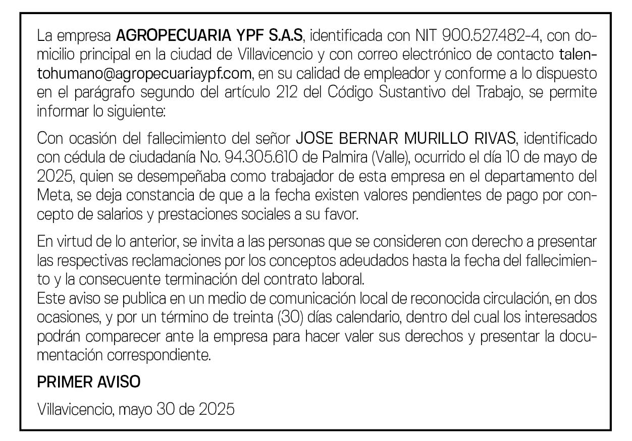 AGROPECUARIA YPF S.A.S 1