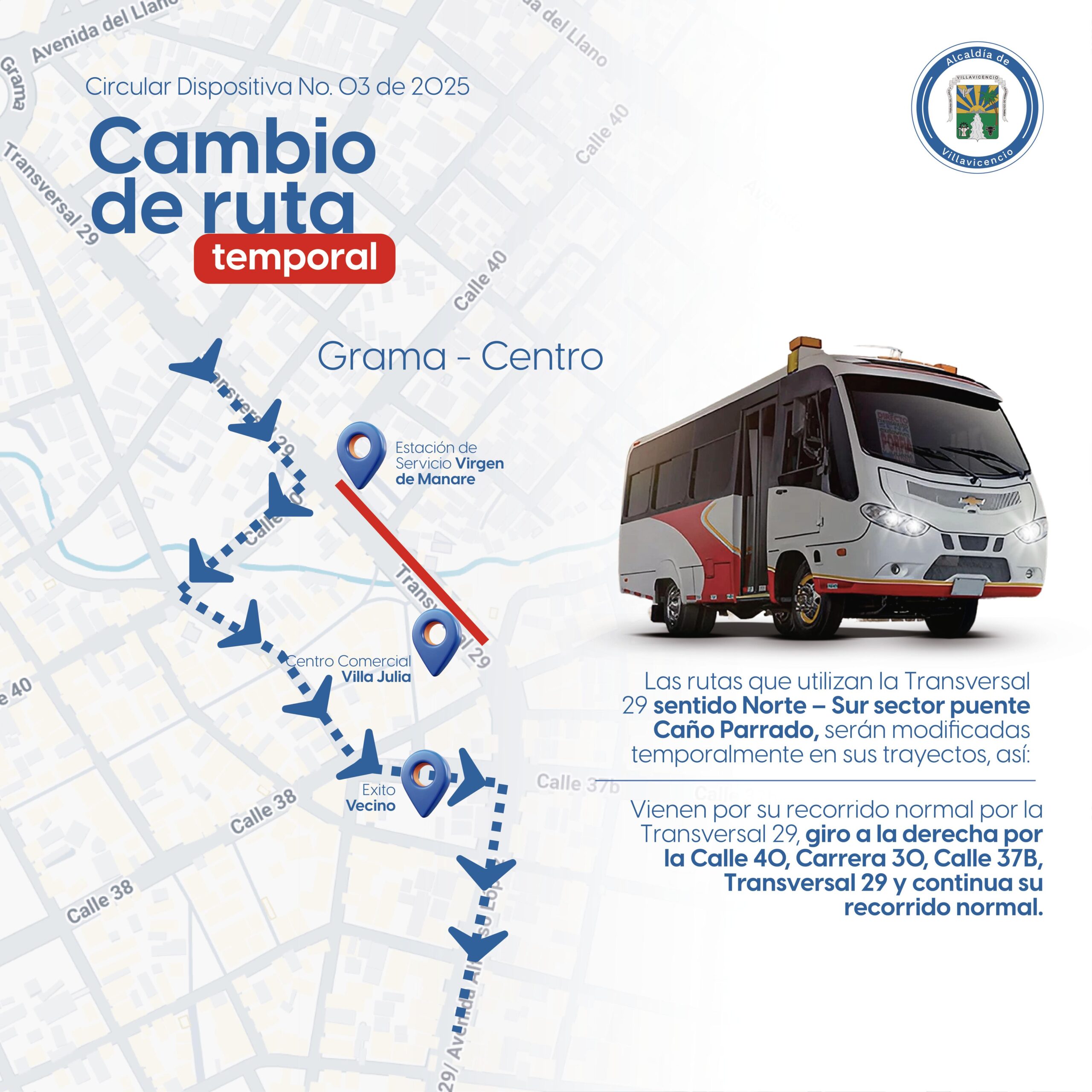 Conozca cómo movilizarse en Villavicencio tras el colapso vial en Villa Julia 3