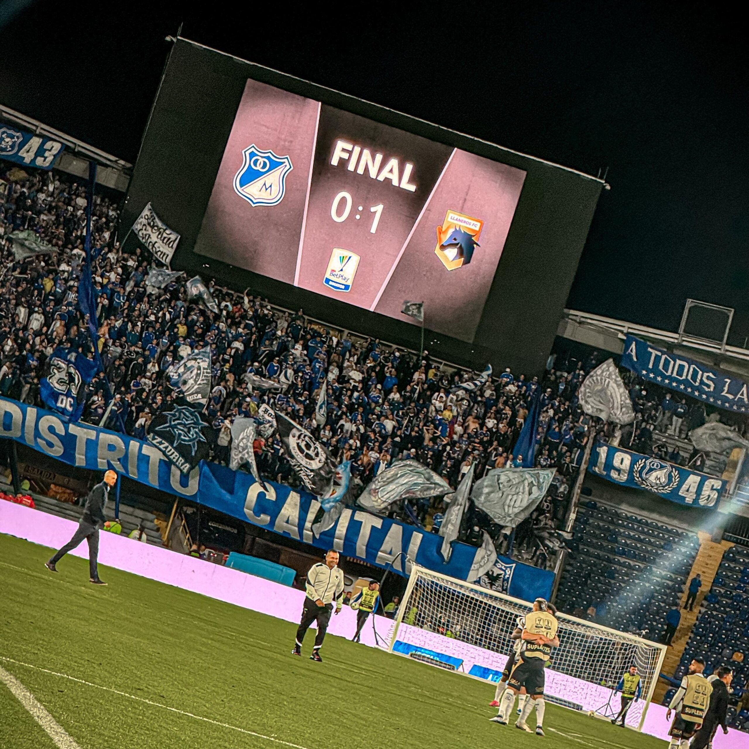 ¡Batacazo histórico! Llaneros derrotó a Millonarios en El Campín de Bogotá 1