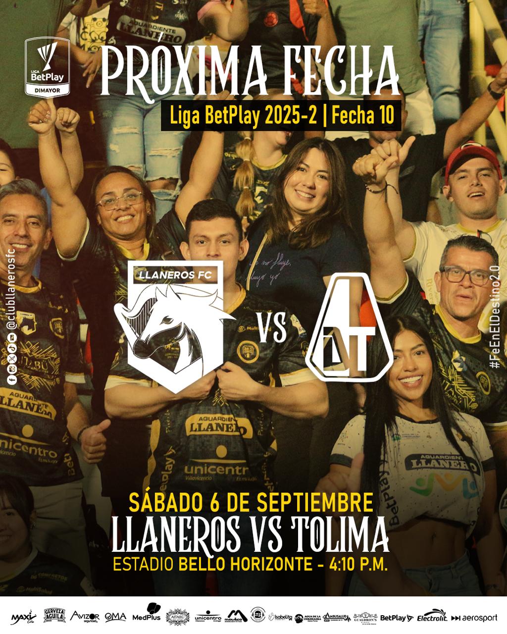 3x1 en boletería y descuentos en camisetas para el duelo Llaneros – Tolima 2