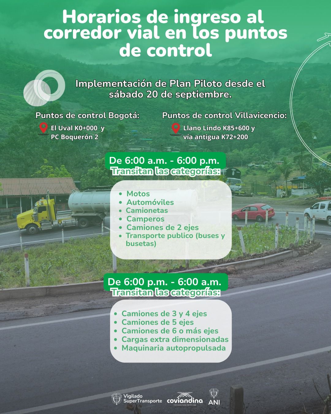Bloqueo en Llano Lindo: transportadores protestan por horarios del Plan Piloto 2 Bloqueo en Llano Lindo: transportadores protestan por horarios del Plan Piloto 2