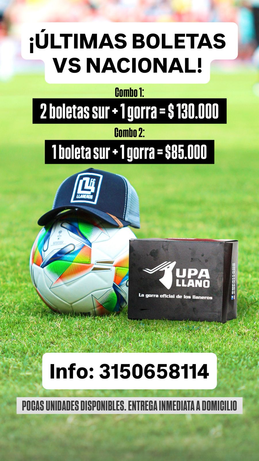 Últimas boletas disponibles para Llaneros vs. Nacional en Villavicencio 2 Últimas boletas disponibles para Llaneros vs. Nacional en Villavicencio 2