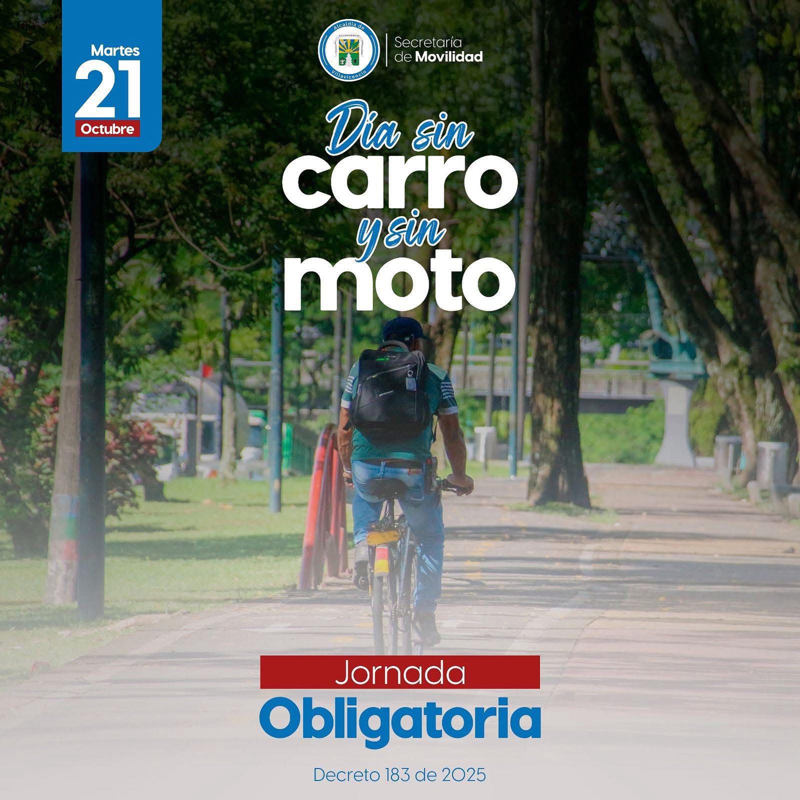 Día sin carro y sin moto en Villavicencio: así operará la restricción este martes 2 Día sin carro y sin moto en Villavicencio: así operará la restricción este martes 2
