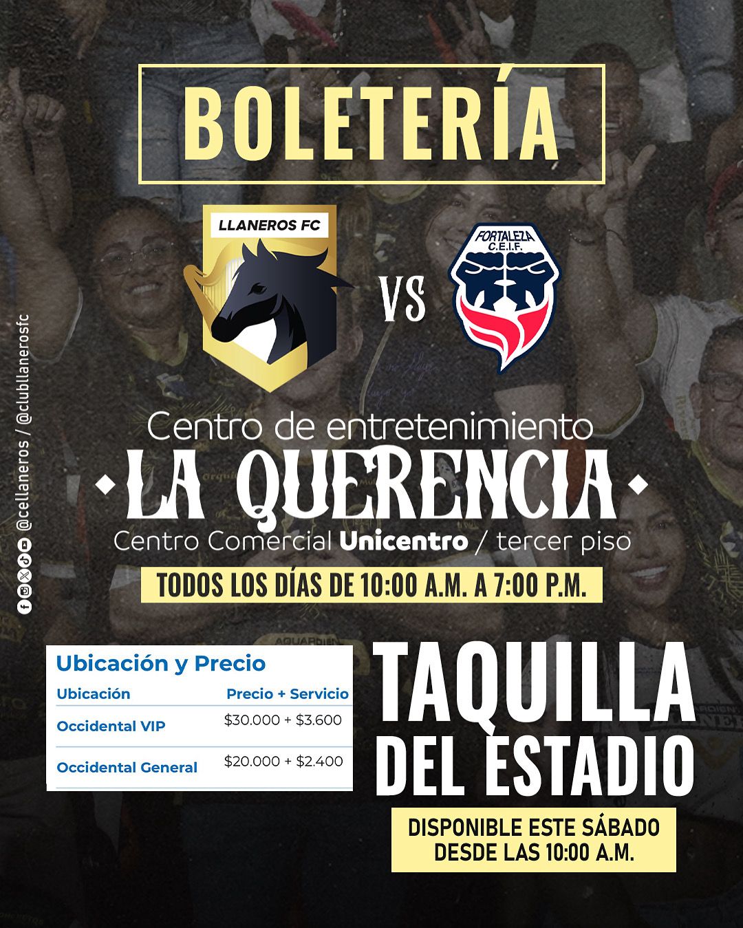 Llaneros recibe a Fortaleza en la fecha 14 de la Liga BetPlay Dimayor 2