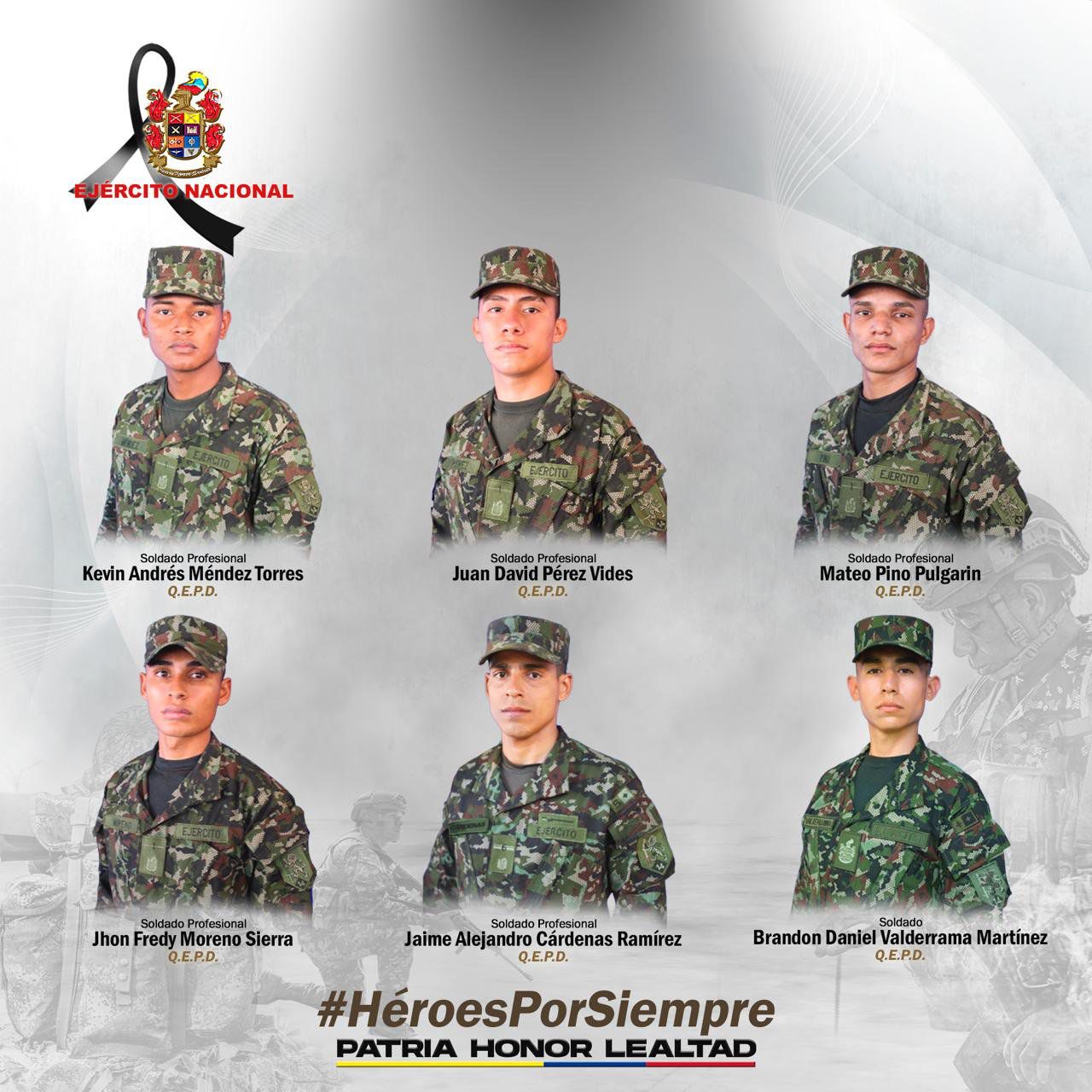 Estas son las identidades de los militares asesinados tras atentado con drones en Aguachica, Cesar 2