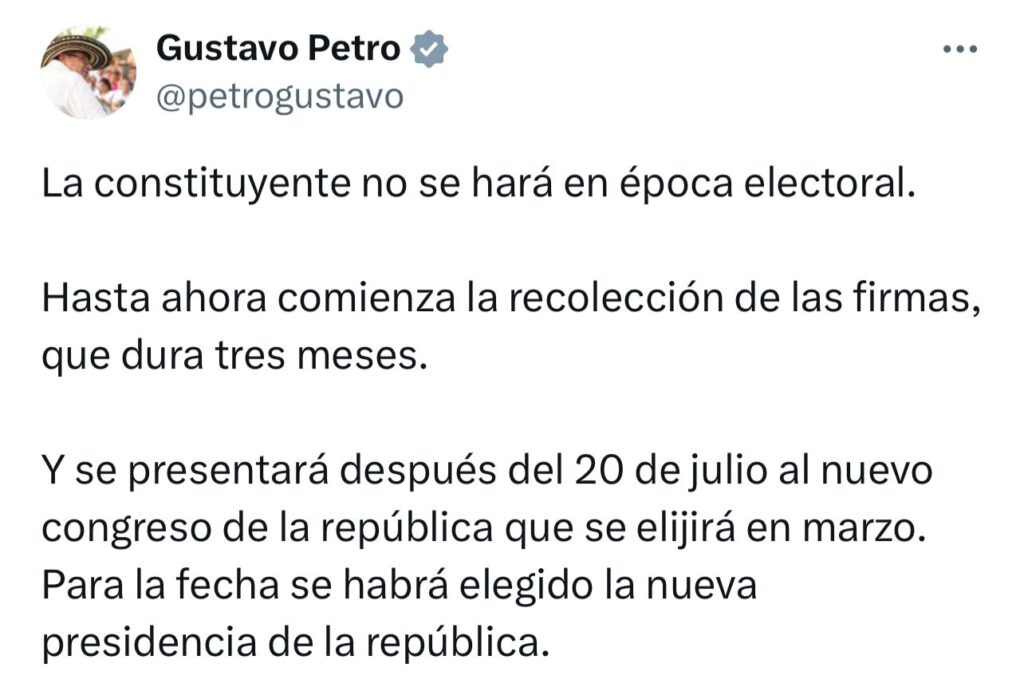 Petro señala que eventual Constituyente no coincidiría con elecciones de 2026 2 Petro señala que eventual Constituyente no coincidiría con elecciones de 2026 2