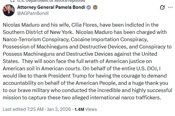 Nicolás Maduro, imputado en EE. UU.: estos son los cargos que enfrenta 2