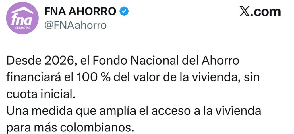 Fondo Nacional del Ahorro financiará el 100 % de las viviendas desde 2026 2 Fondo Nacional del Ahorro financiará el 100 % de las viviendas desde 2026 2