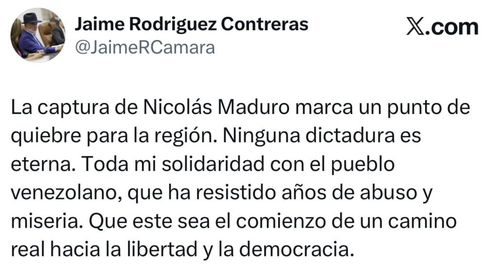 Dirigentes políticos del Meta reaccionan a la captura de Nicolás Maduro 3 Dirigentes políticos del Meta reaccionan a la captura de Nicolás Maduro 3