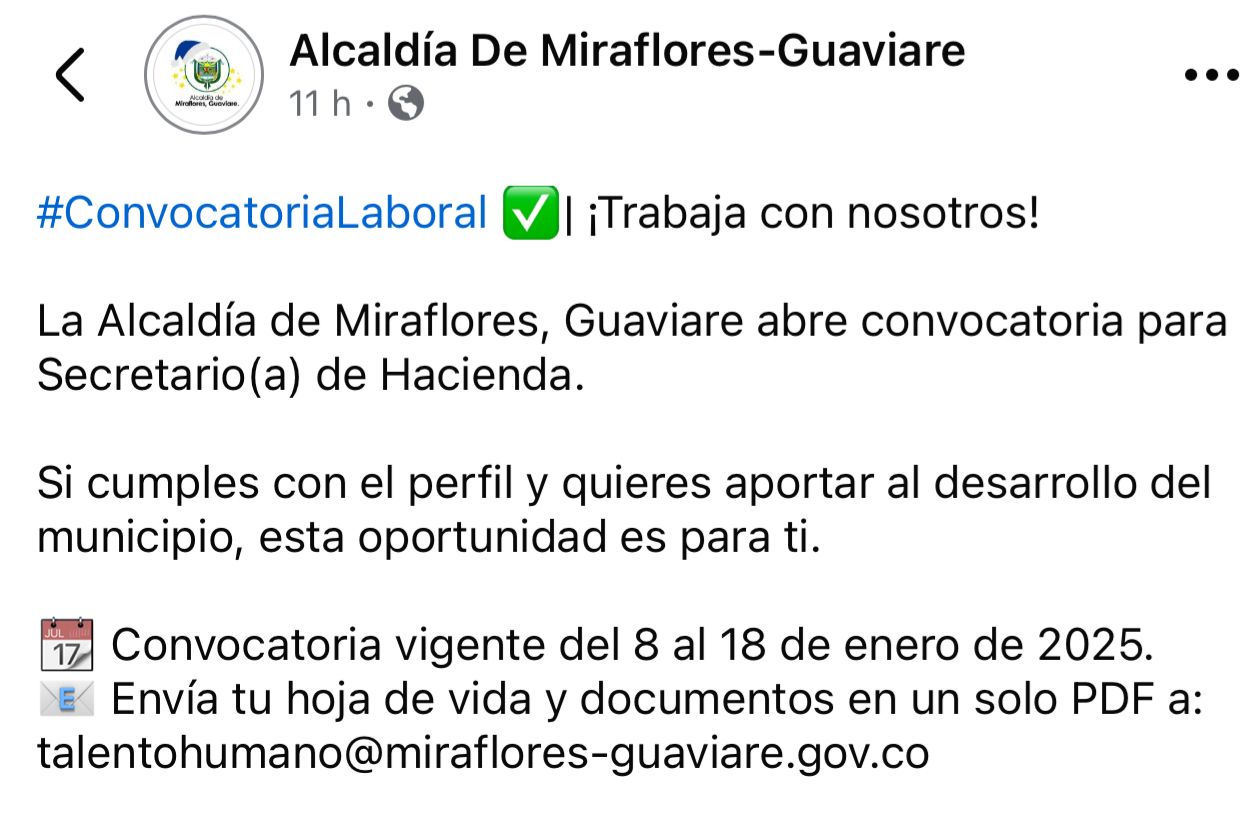 ¿Busca trabajo? Miraflores abre proceso de selección para Secretario(a) de Hacienda 2