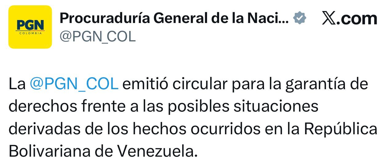 Procuraduría activa monitoreo permanente en la frontera tras hechos ocurridos en Venezuela 2 Procuraduría activa monitoreo permanente en la frontera tras hechos ocurridos en Venezuela 2