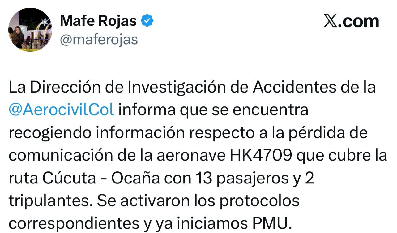 Avión de Satena con 13 pasajeros pierde comunicación en vuelo Cúcuta – Ocaña 2