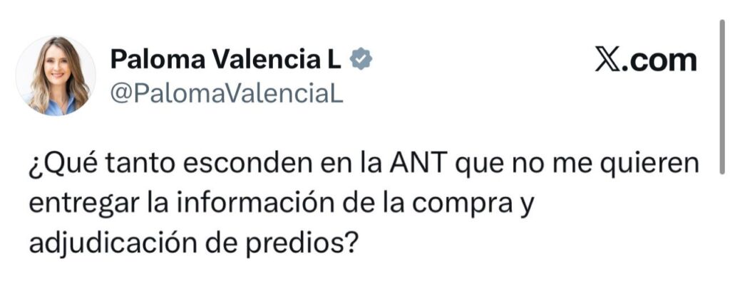 Juzgado ordena arresto contra Felipe Harman por desacato a tutela presentada por Paloma Valencia 2