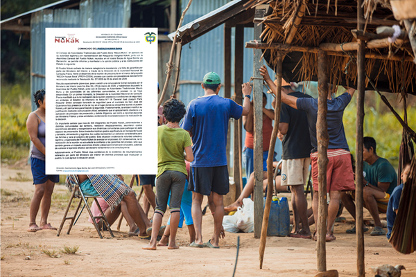 Pueblo Nükak denuncian que Gobierno no asistió a reunión sobre proyecto de carbono y advierten manifestaciones