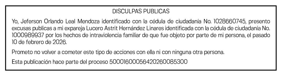 DISCULPAS PUBLICAS PROCESO 50001600056420260085300 1
