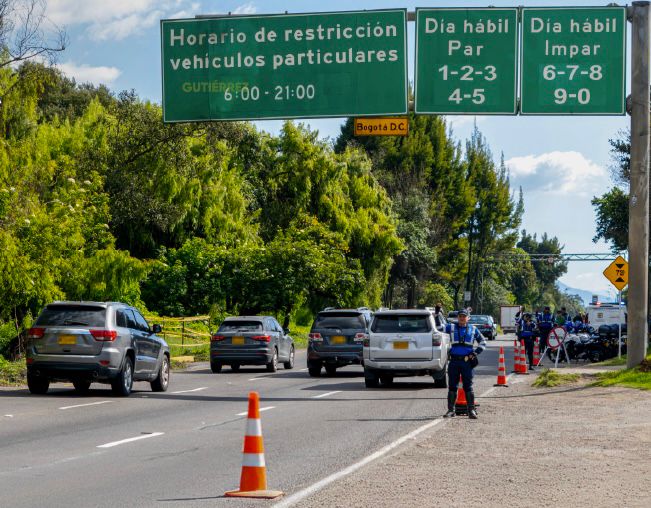 Conozca el pico y placa regional para ingresar a Bogotá este domingo 5 de abril