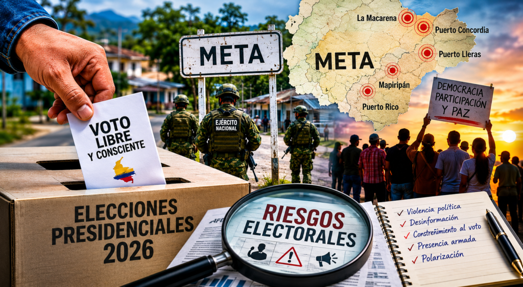 Elecciones en el Meta avanzan bajo alertas por violencia, amenazas y control social