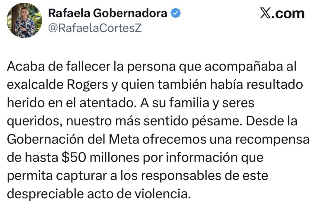 Fabián Cardona, exsecretario de Gobierno de Cubarral también falleció tras el ataque contra el exalcalde Rogers Devia 2