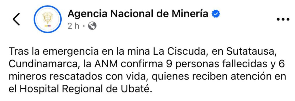 Existían alertas previas: La Agencia Nacional de Minería reveló detalles sobre la tragedia que cobró la vida de 9 mineros 2