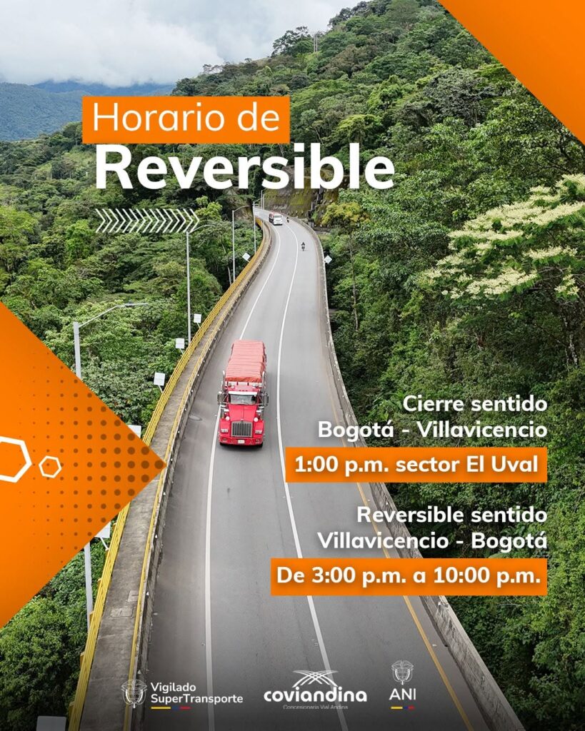 Conozca cómo funcionará el plan retorno por la vía al Llano este lunes festivo 2 Conozca cómo funcionará el plan retorno por la vía al Llano este lunes festivo 2