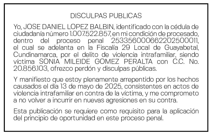 DISCULPAS PUBLICAS PROCESO 253356000662202500011 1