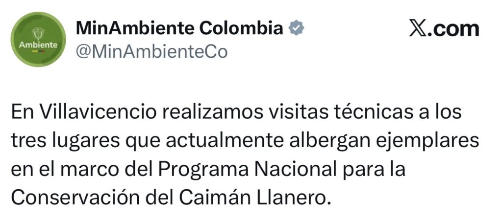 Ministerio de Ambiente interviene situación del Programa Caimán Llanero 2 Ministerio de Ambiente interviene situación del Programa Caimán Llanero 2