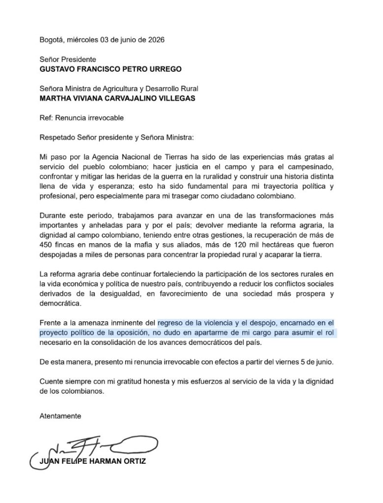 Felipe Harman oficializa su renuncia a la ANT en medio de especulaciones electorales 2