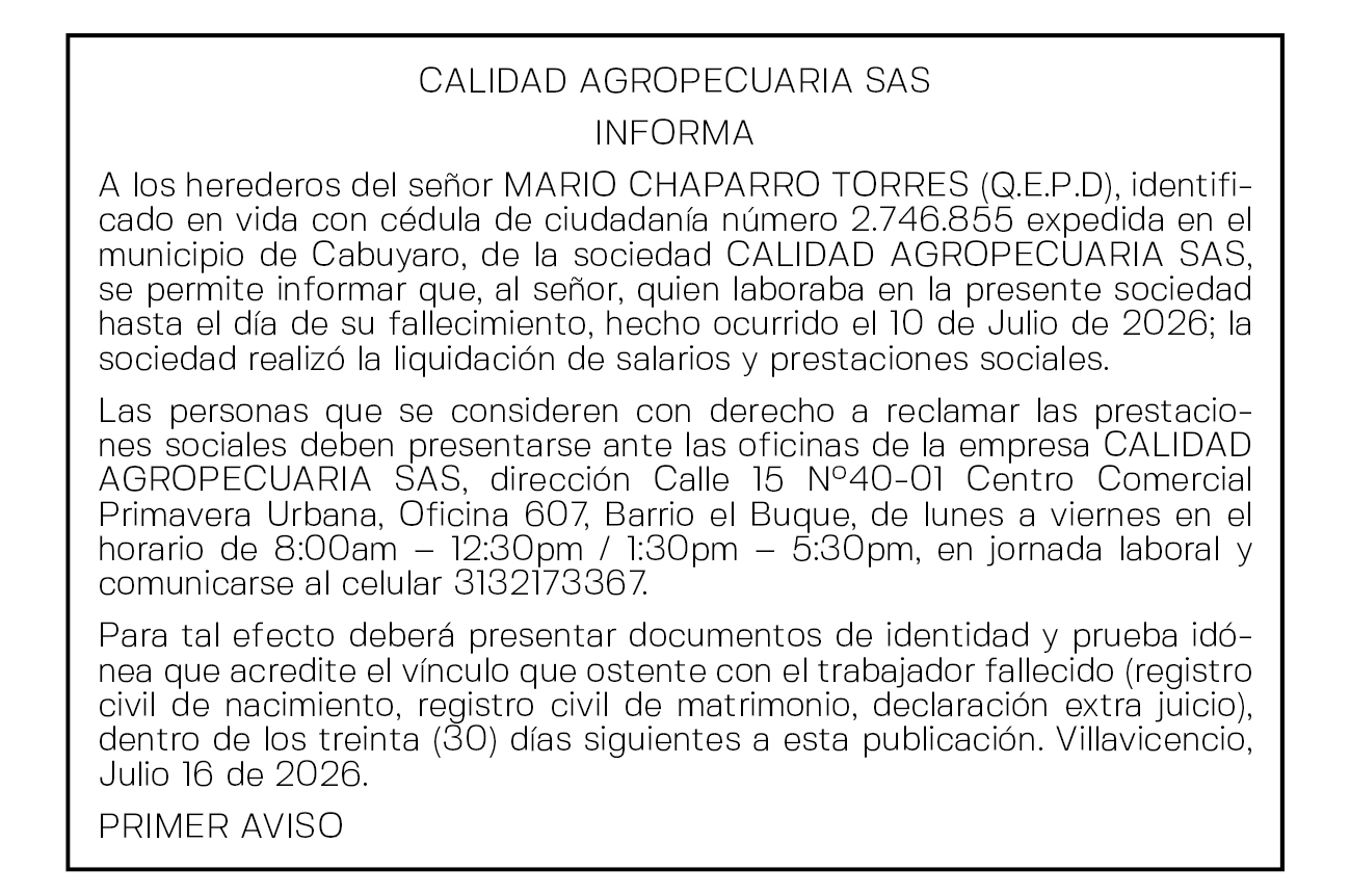 CALIDAD AGROPECUARIA - MARIO CHAPARRO TORRES 1