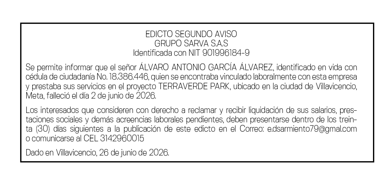GRUPO SARVA - ÁLVARO ANTONIO GARCÍA 1