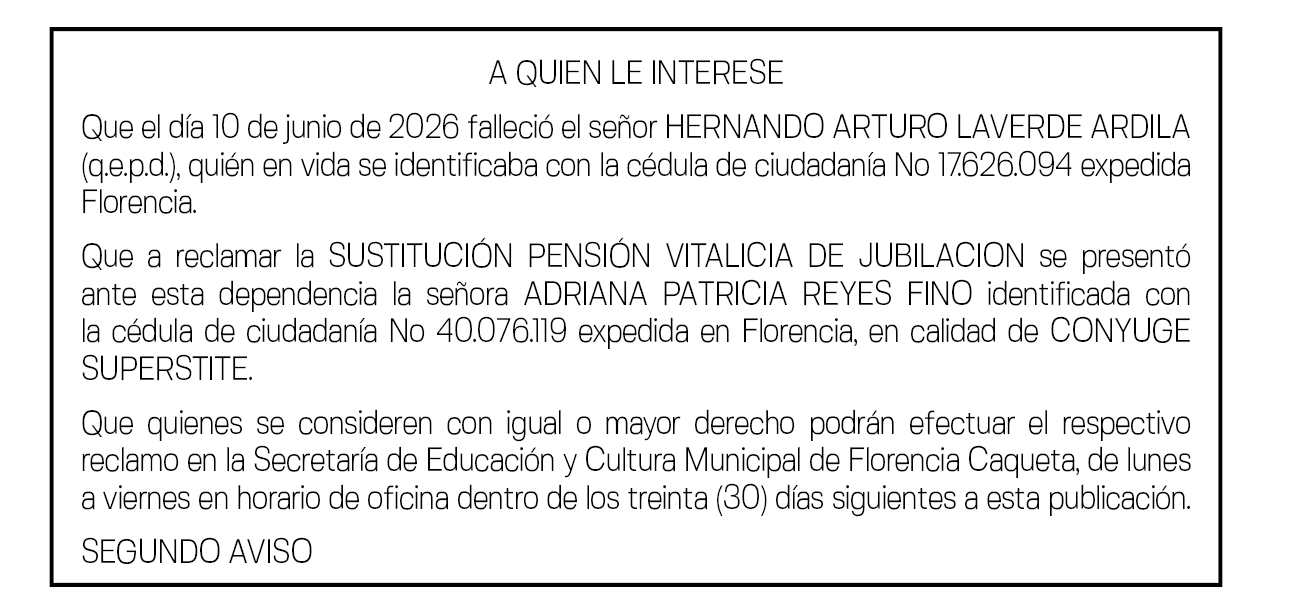 HERNANDO ARTURO LAVERDE - SEC EDUCACION Y CULTURA FLORENCIA CAQUETA 1