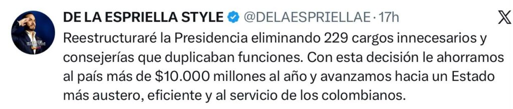 De la Espriella desata debate por cambios en la política de paz 2 De la Espriella desata debate por cambios en la política de paz 2