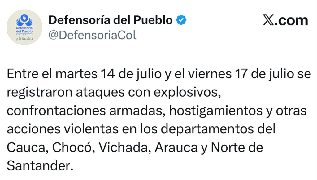 Defensoría alerta escalada de violencia en Vichada, tras asesinato de tres jóvenes indígenas 2