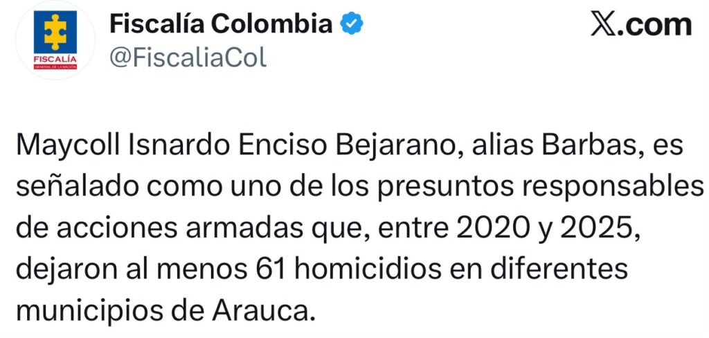 Del Eln a las Farc: Alias ‘Barbas’, el disidente acusado de 61 homicidios y del asesinato de siete militares en Arauca 2 Del Eln a las Farc: Alias ‘Barbas’, el disidente acusado de 61 homicidios y del asesinato de siete militares en Arauca 2