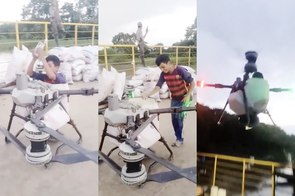Aerocivil rechaza uso irregular de un dron agrícola para transportar a una persona en el Meta