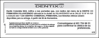 DENTIX PRIMER AVISO 1