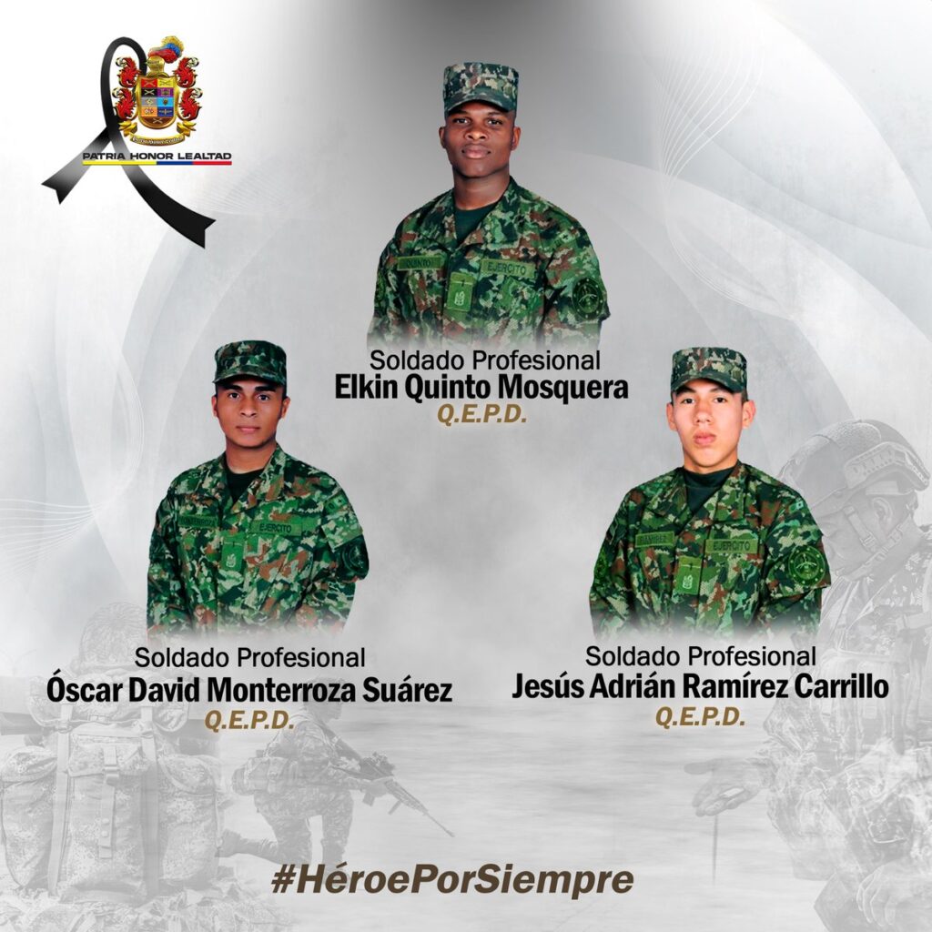 Tres soldados muertos en ataques contra tropas del Ejército en el sur del Meta 2 Tres soldados muertos en ataques contra tropas del Ejército en el sur del Meta 2