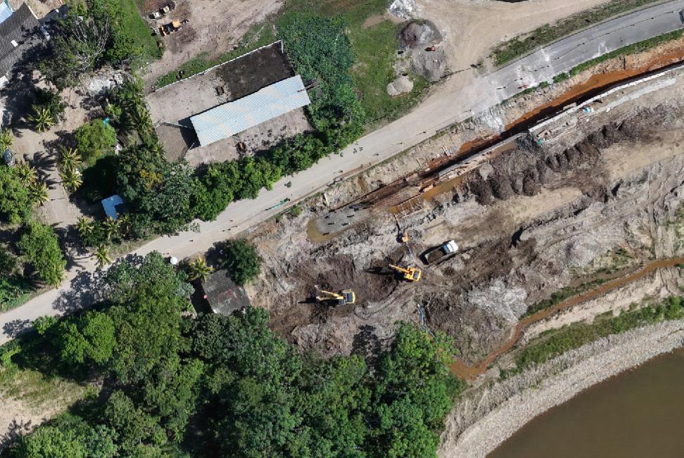 Obra para proteger la vía de Caños Negros del río Ocoa alcanza el 97 % de avance 2 Obra para proteger la vía de Caños Negros del río Ocoa alcanza el 97 % de avance 2