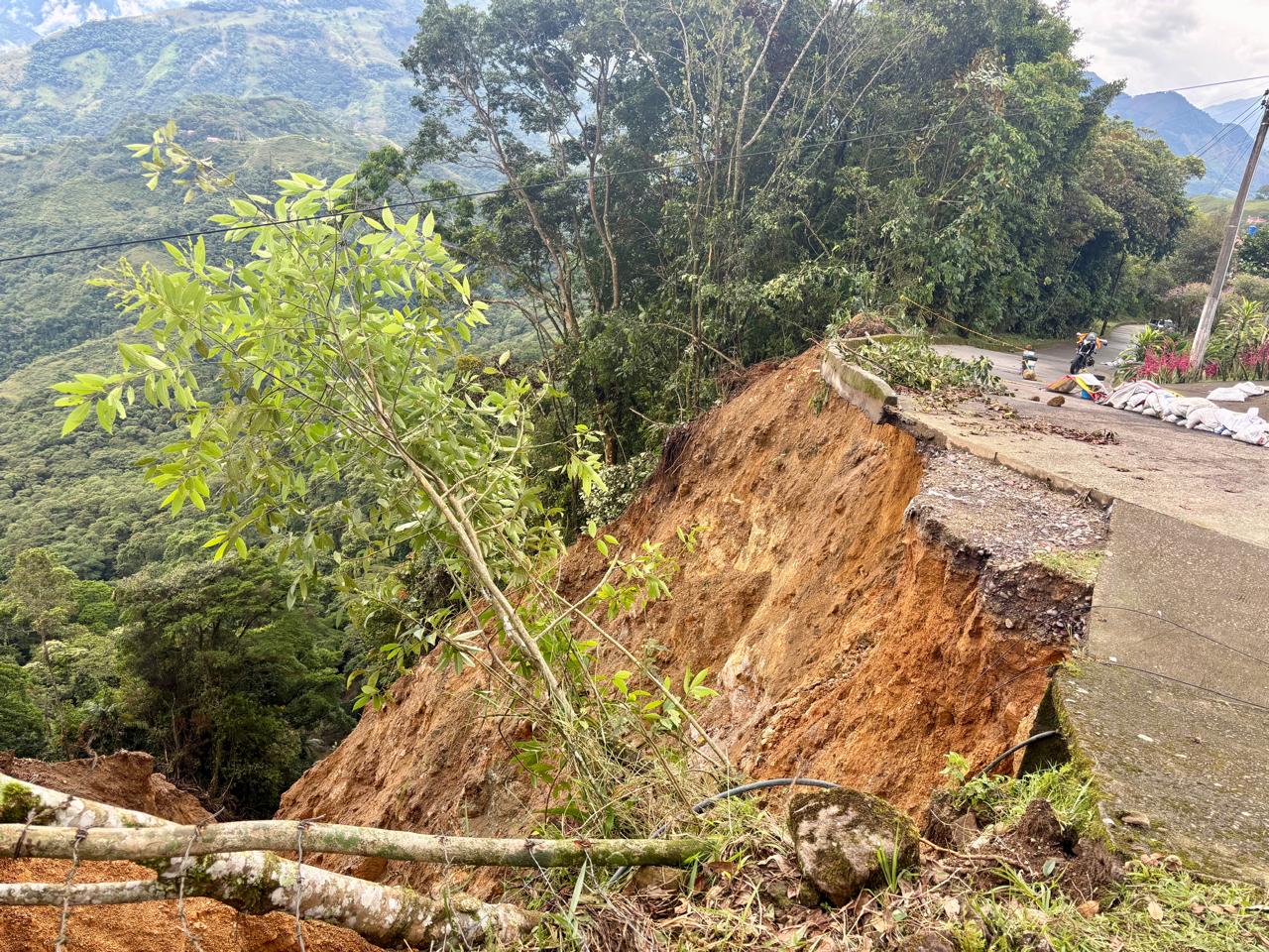 Pérdida de terreno amenaza la vía entre Samaria y Buenavista; Alcaldía evalúa obras para atender la emergencia 1